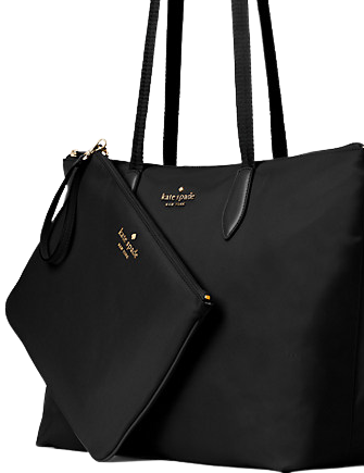Kate Spade Packable Black Tote Bag with Wristlet 