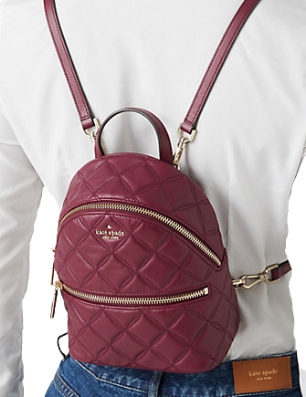 NWT Kate Spade Burgundy Natalia Mini Convertible Leather Backpack 