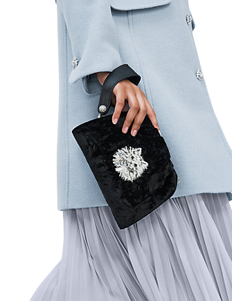 kate spade party velvet clutch