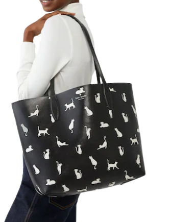 Kate Spade New York Whiskers Large Reversible Cat Tote Bag | Brixton Baker