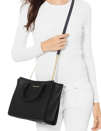 alessa large pebbled leather satchel