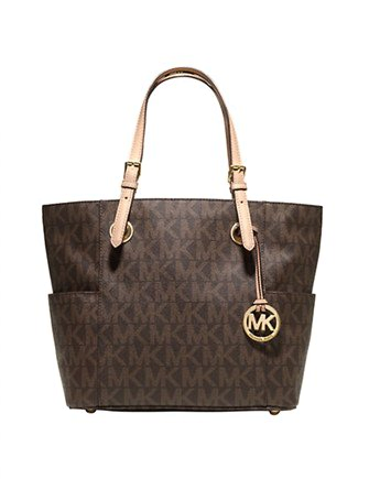 Michael Michael Kors East West Jet Set Signature Logo Tote | Brixton Baker