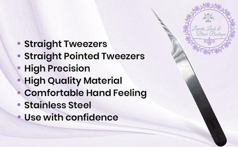 High Precision Stainless Steel Curved Tweezers by Laveda Lash & Brow