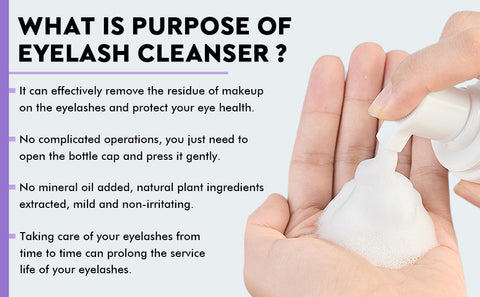 Eyelash Foam Cleaner for False and Natural Eyelash