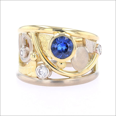 sapphire diamond parts ring