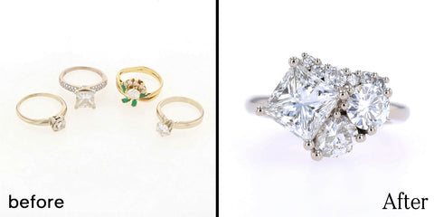 before and after picture of a jewelry makeover