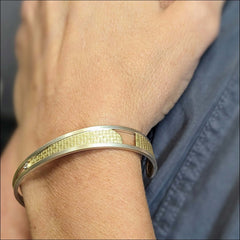 handcrafted bracelet in silver and 18K yellow gold