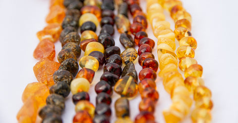 Amber teething necklace