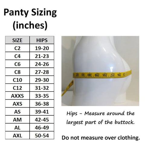 LeoLines Tucking Underwear Size Chart