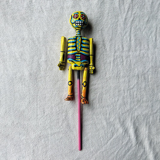 Marioneta esqueleto amarillo