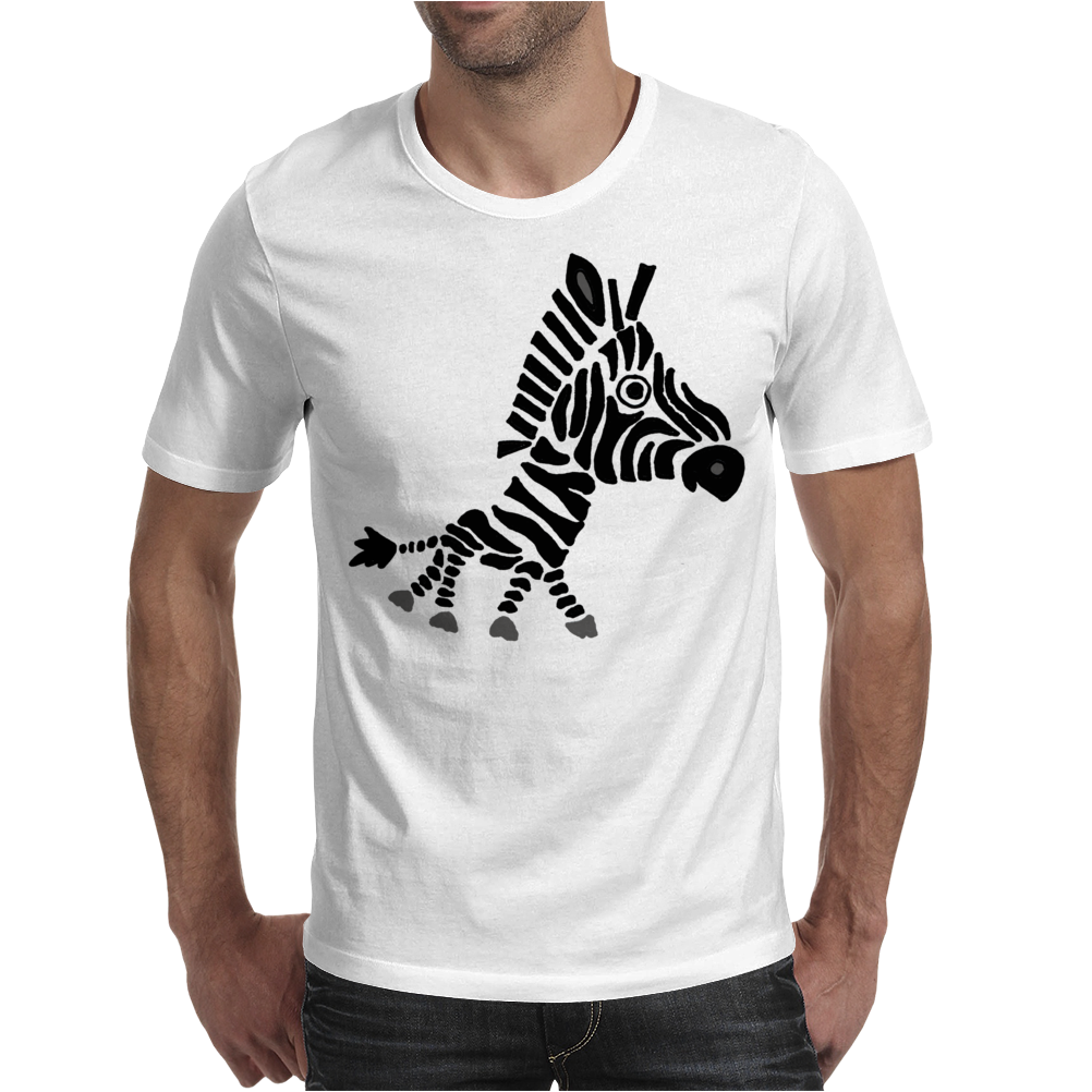 Funny Funky Artsy Zebra Mens T-Shirt | eBay