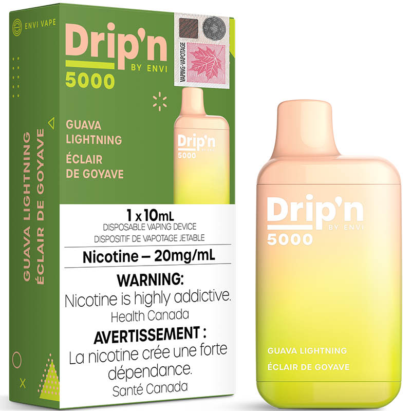 Drip'n by Envi 5000 Disposable - Guava Lightning 20MG 6pc/Carton [Fede –  Value Vape