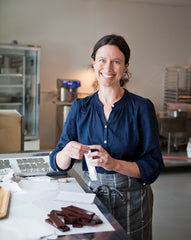 Jessica Wheelock making chocolate