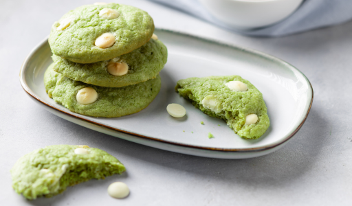 Green crispy cookies