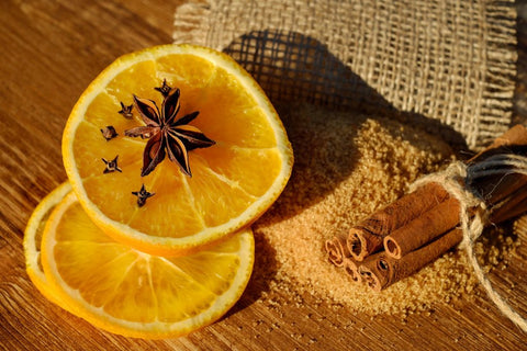 Dried oranges and cinnamon