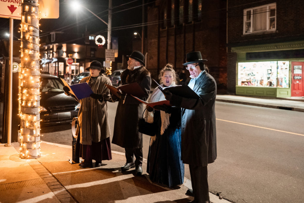 Christmas choir singing on the street