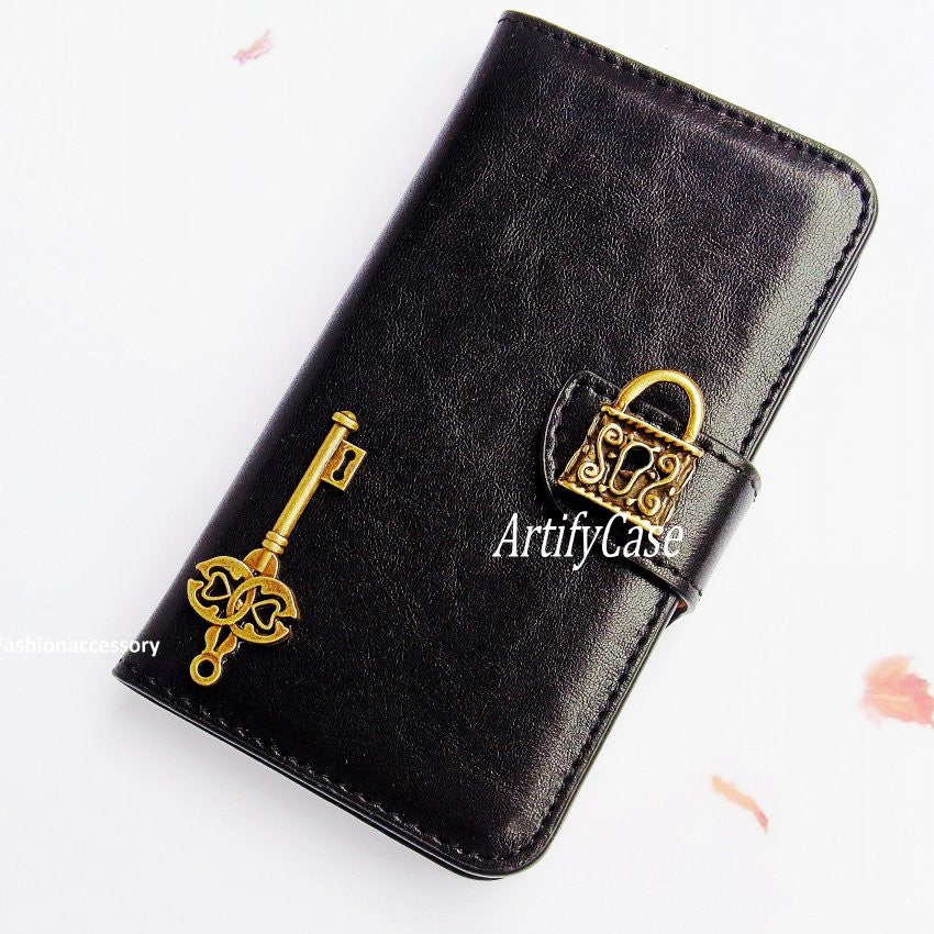 Maken Vermindering Uitdrukkelijk Key and lock iPhone 6 case, leather iPhone 5 wallet retro Artifycase –  ArtifyCase