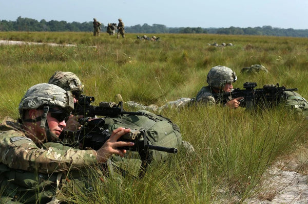 US Army 82nd Airborne Infantry Division paratroopers pull security as part of the Central Accord Exercise 2016 in Gabon, Jun 20 2016