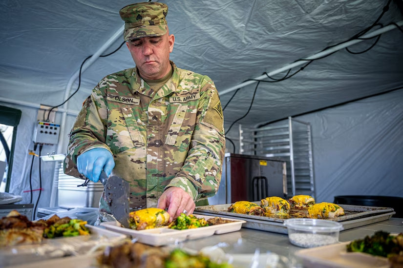 Army Culinary Specialist undergoes training for meal preparation