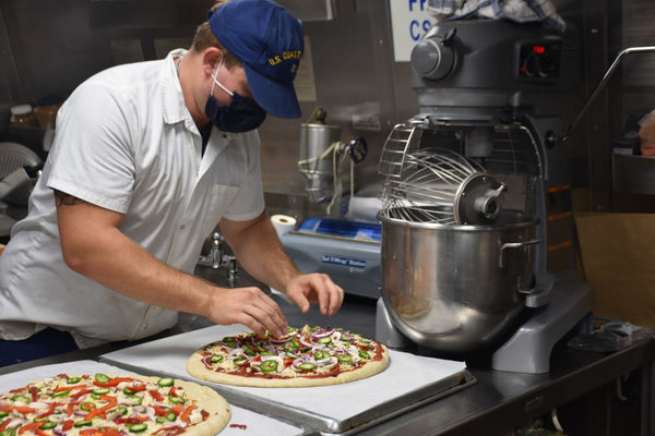 Coast Guard Chefs making pizza