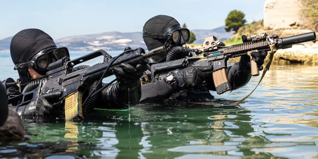 Croatian ZSS and US Naval Special Warfare personnel conduct an over-the-beach exercise