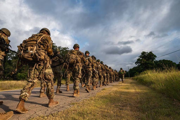 Enlisted Soldiers Marching at Joint Base San Antonio - Camp Bullis, July 7, 2023