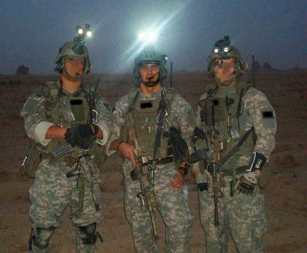 US Army Rangers posing at Night