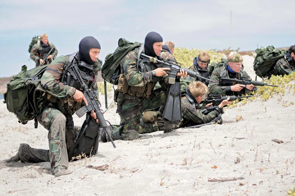 US Navy SEALs on Beach