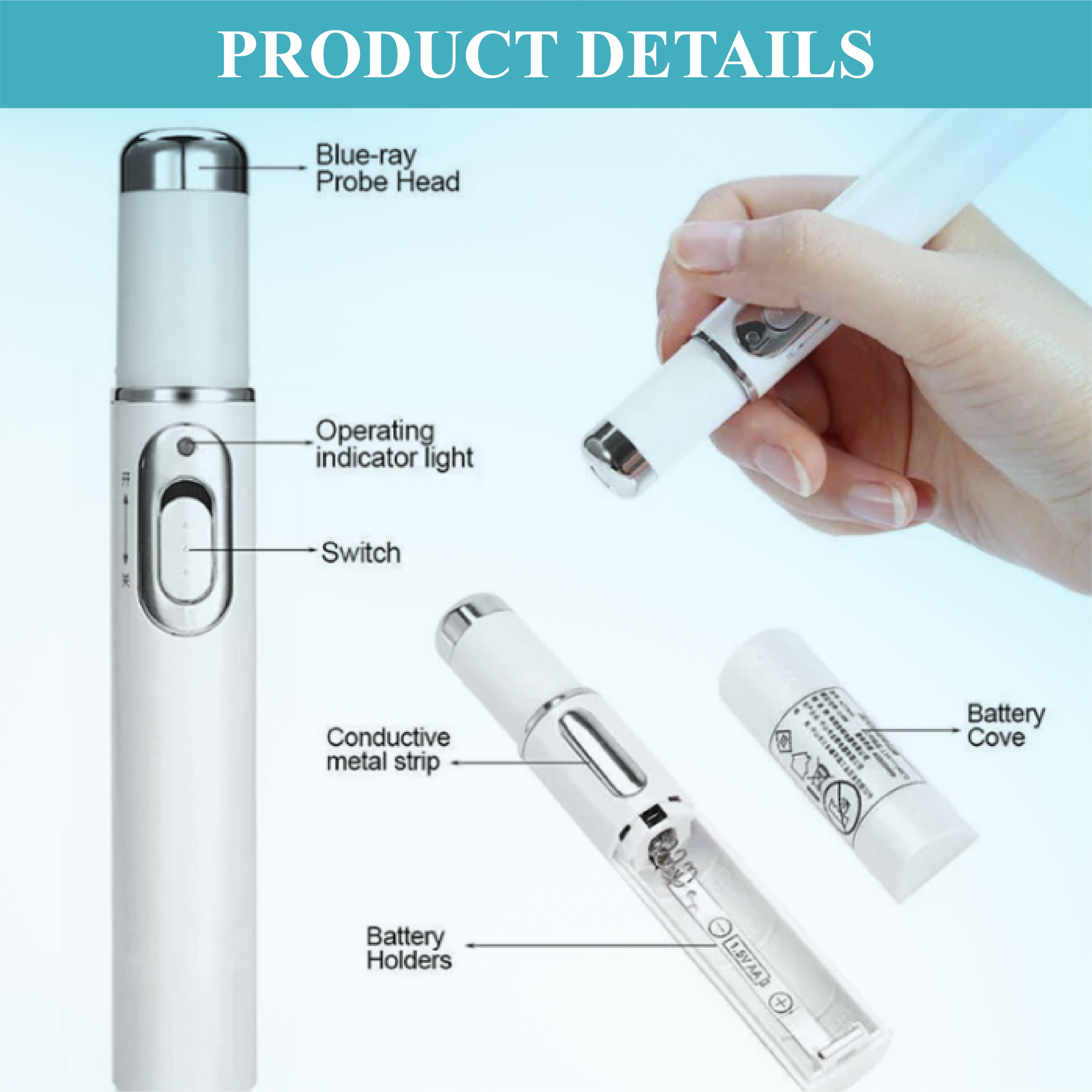 RICPIND® DermaLite Mole and Wart Removal Laser Pen