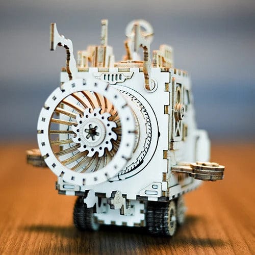 3D Holz Puzzle Raumfahrzeug Mechanische Musikbox