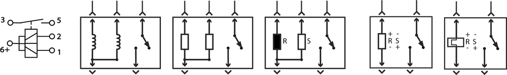 Example of latching relay diagram symbols