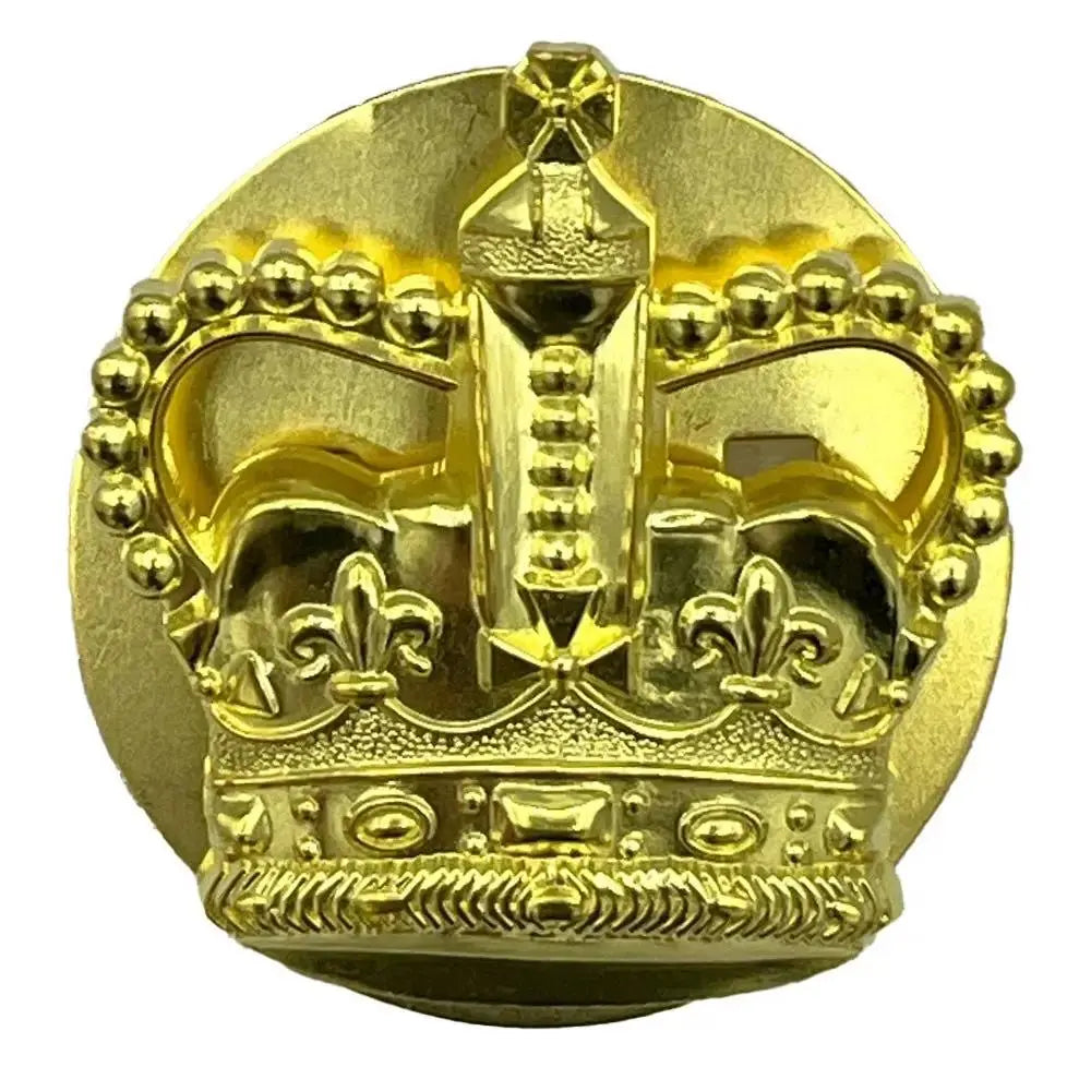 British Army Brass RQMS Crown for Leather Strap