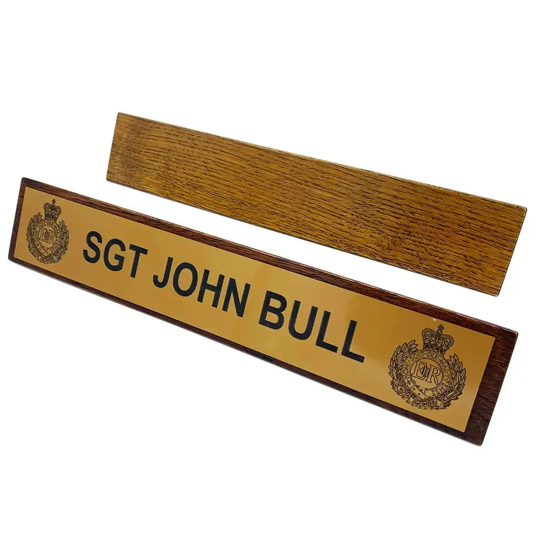 Regimental Desk Name Plate Wooden Block (Toblerone)