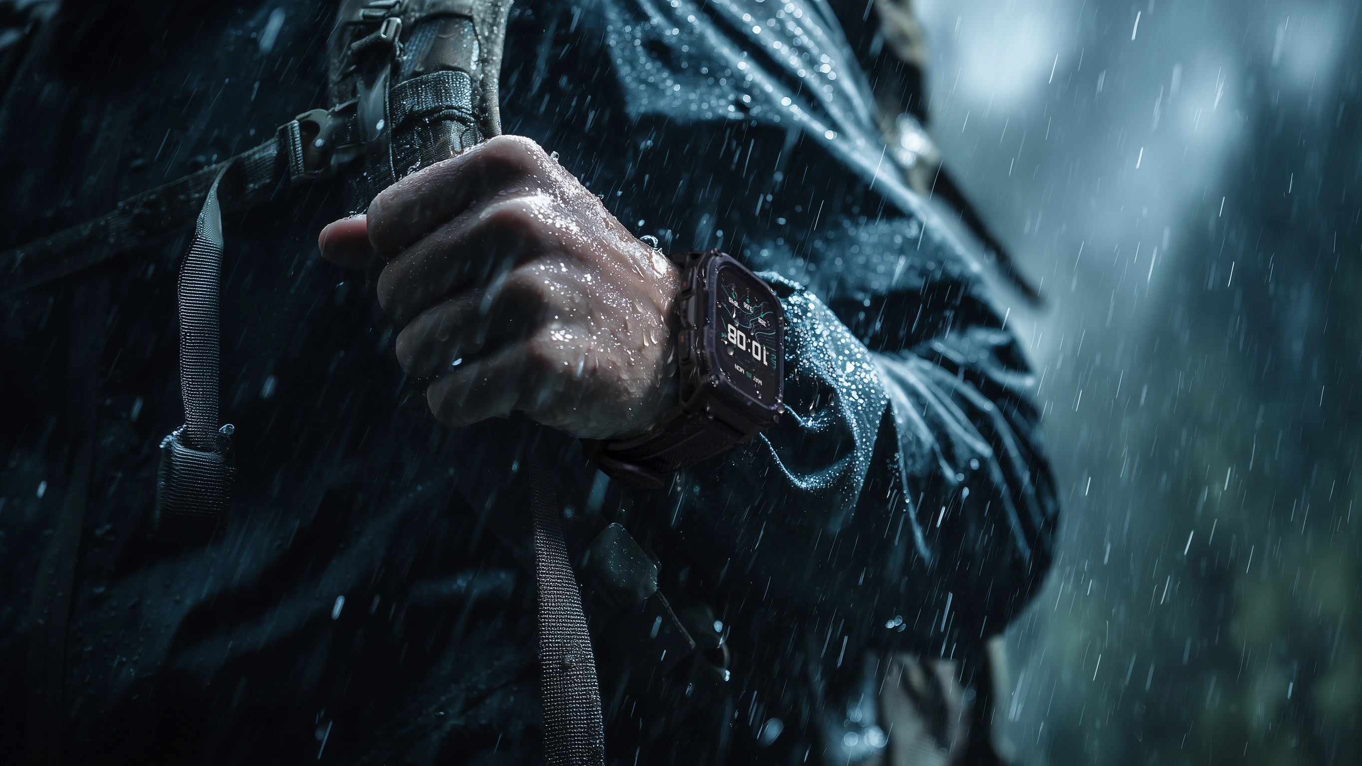 This Man Was Hiking In The Rain And Recording It With His Watch | KOSPET Smartwatch