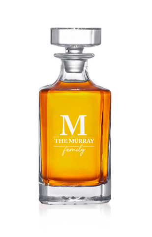 Monogrammed Whiskey Decanter