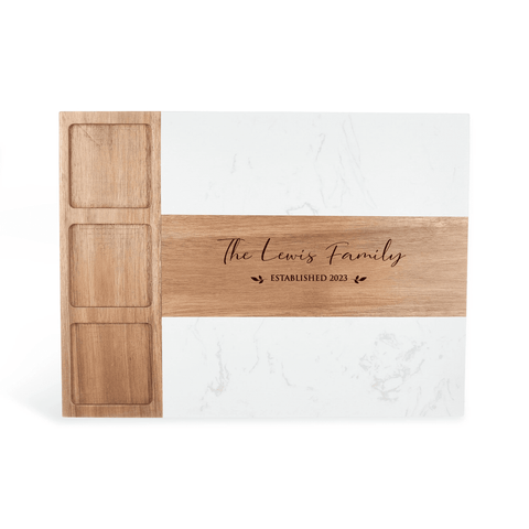 Engraved Marble Charcuterie Board