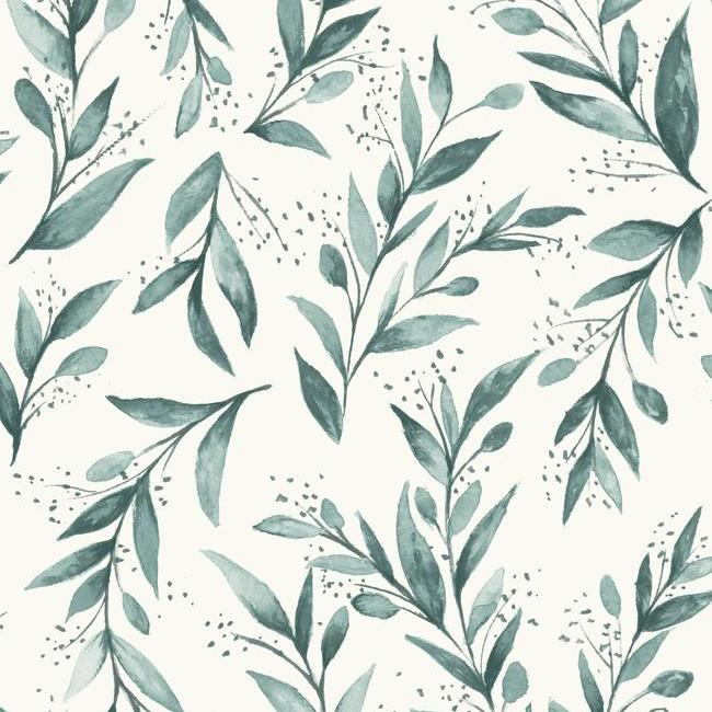 Magnolia Home Olive Branch Peel & Stick Wallpaper - Teal