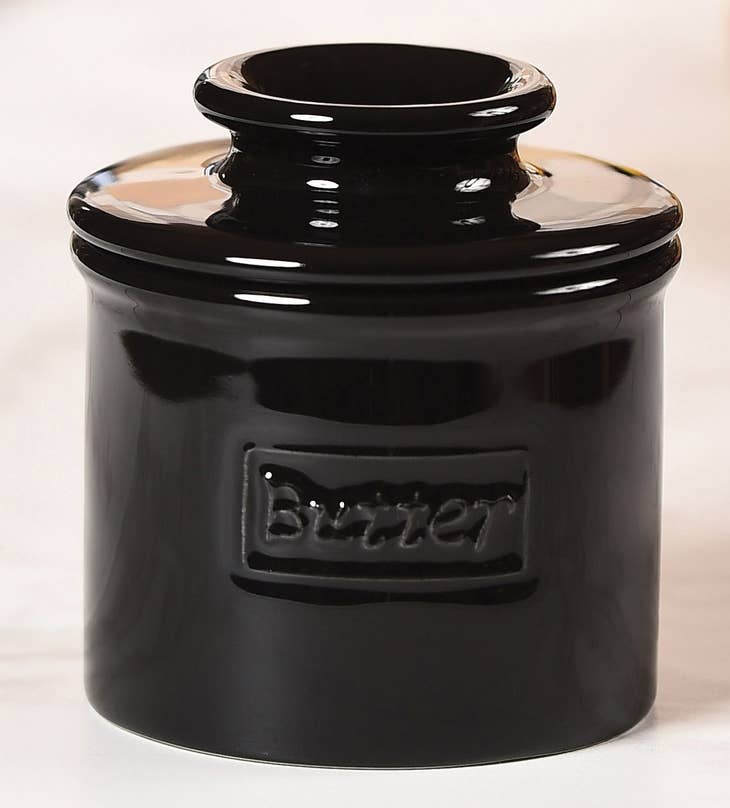 Cafe Butter Bell Crock - Black