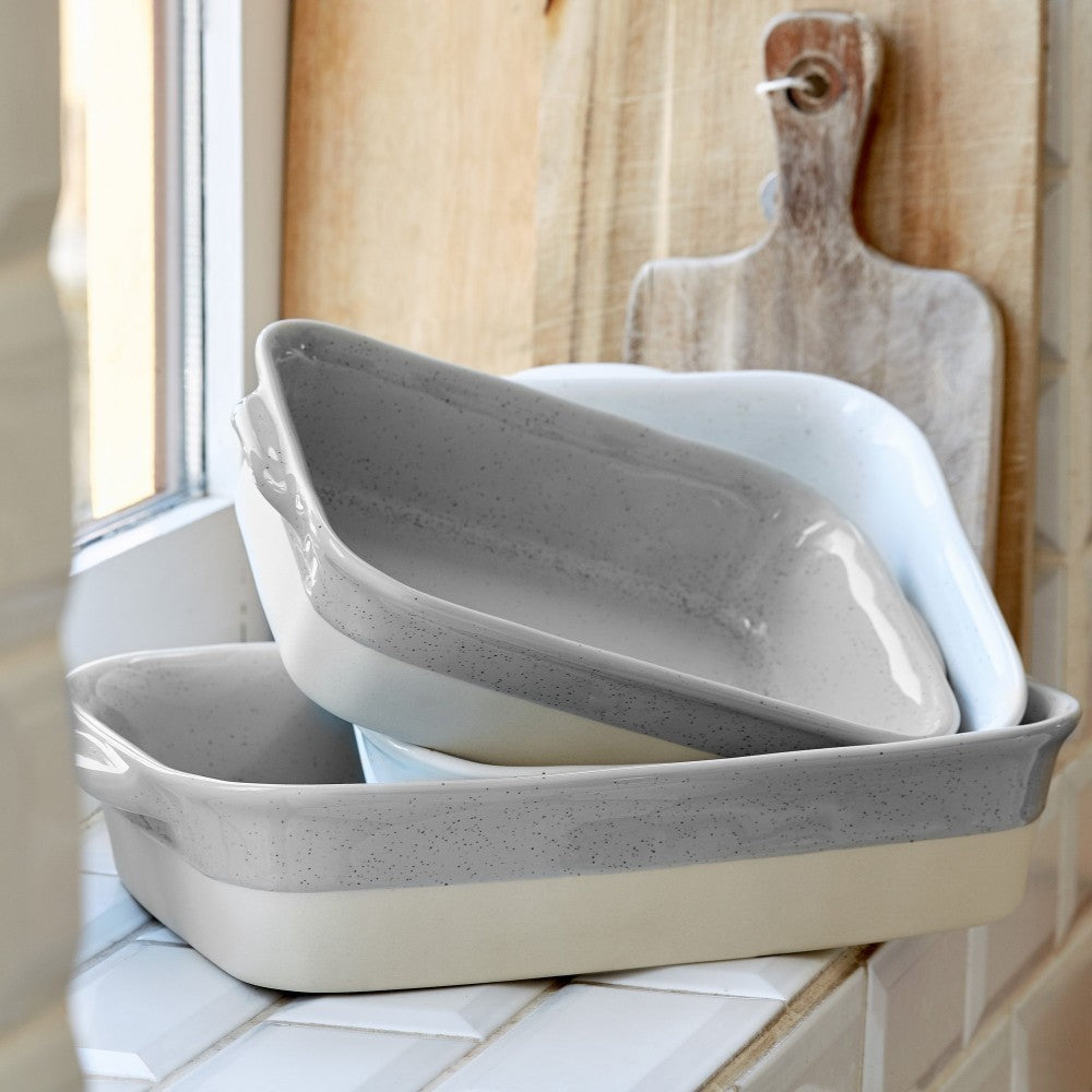 Fattoria Small Rectangular Baker - Grey