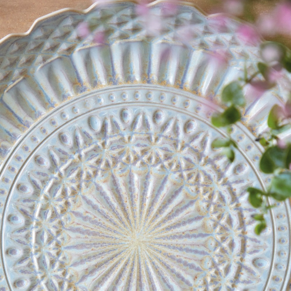 Cristal Round Platter - Nacar