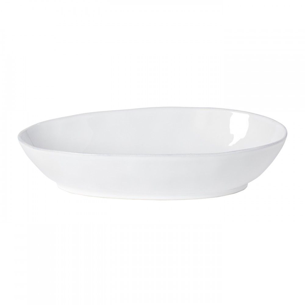 Livia Medium Oval Baker - White