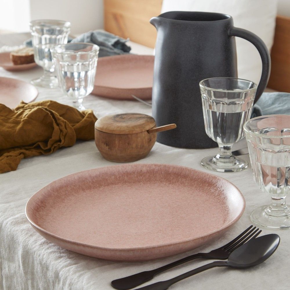 Livia Dinner Plate Set - Mauve Rose