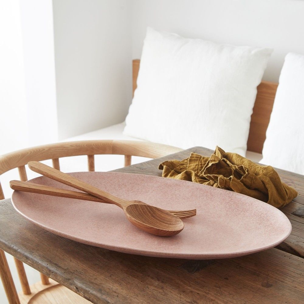 Livia Large Oval Platter - Mauve Rose