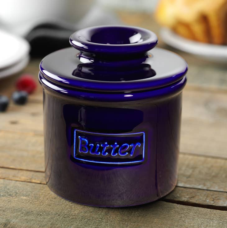 Cafe Butter Bell Crock - Cobalt Blue