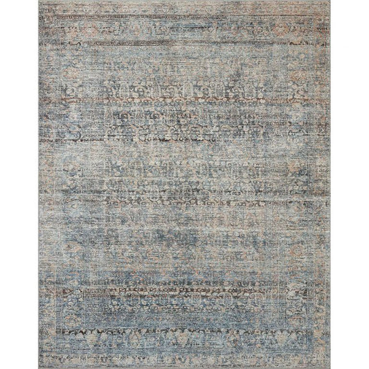 Amber Lewis x Loloi 2'0 5'0 Ocean/Brick Billie BIL-02 Runner Area Rug