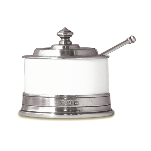 Match Pewter Convivio Jam Pot with Spoon