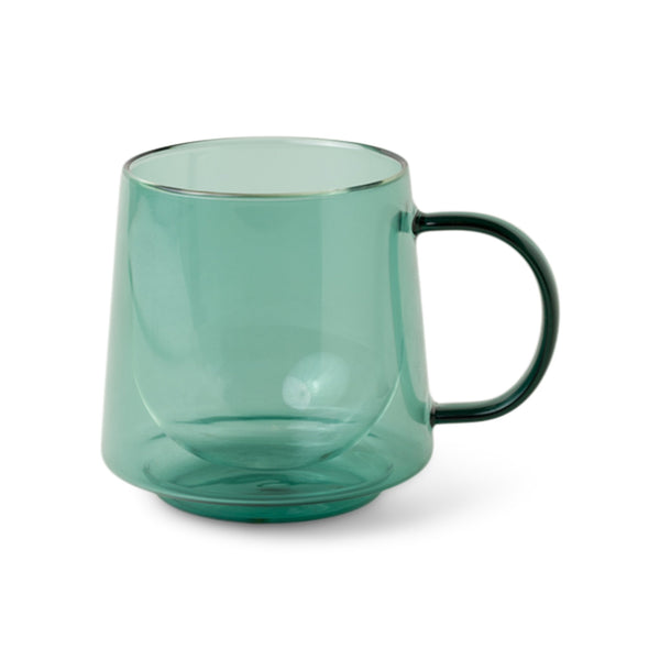 Glass Coffee Mug - Dark Teal