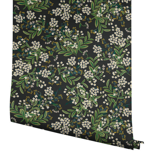 Rifle Paper Co Bramble Wallpaper - Blue & Green – Relish Decor