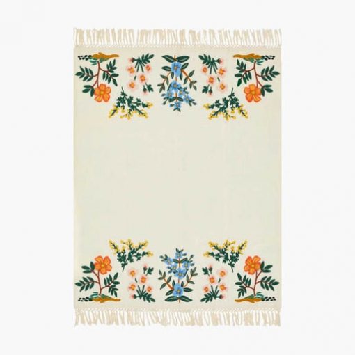 DISCONTINUED - Rifle Paper Co x Loloi Wildwood Throw Blanket (Set of 2)