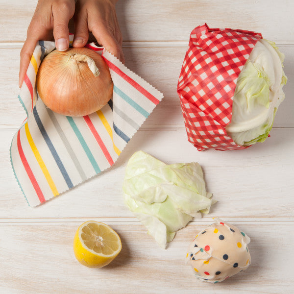 Beeswax Wrap - Gingham Dot Stripe